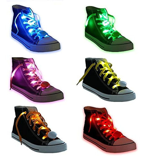 Acmee 6 Pares De Cordones Led De Alta Visibilidad Con Luz De