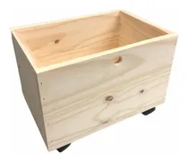 Comprar Cajón Organizador Baúl Juguetero Con Ruedas Pino Montessori