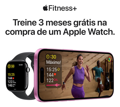 Apple Watch Series 10 GPS + Cellular • Caixa cor de ouro rosa de alumínio – 42 mm • Pulseira esportiva blush-clara – P/M - Excelente (Recondicionado)