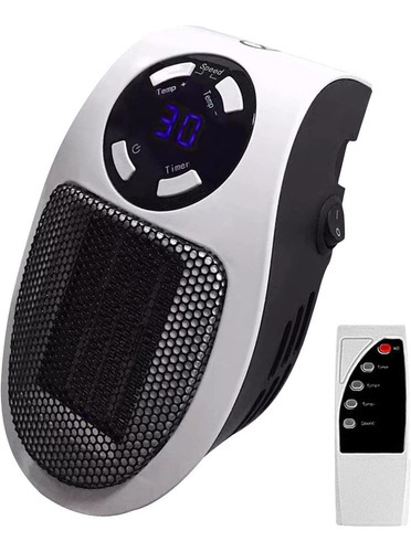 Mini calentador eléctrico de 500 W con control remoto silencioso, color blanco y negro 110-220 V
