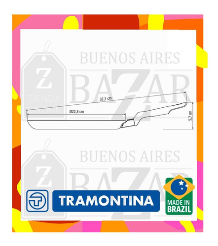 Imagen 2 de 10 de Panquequera Tramontina Teflon Antiadherente 22 Cm Sarten