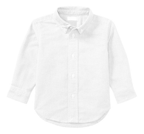 Camisa Manga Larga Vestir Bebes Y Niños Tela Algodon Oxford