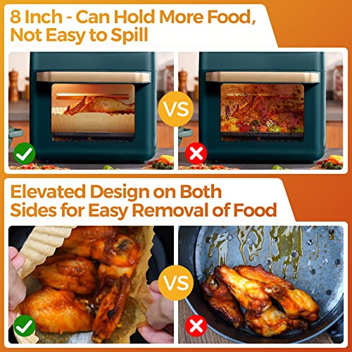 Forros De Papel Desechables Para Air Fryer: 100 Unidades De