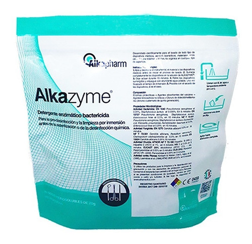 Detergente Enzimático Bactericida  Alkazyme® Alkapharm 