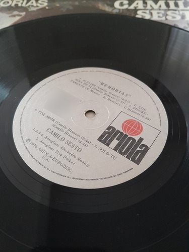 Disco Vinilo Camilo Sesto Memorias Edición 1976 (Usado)