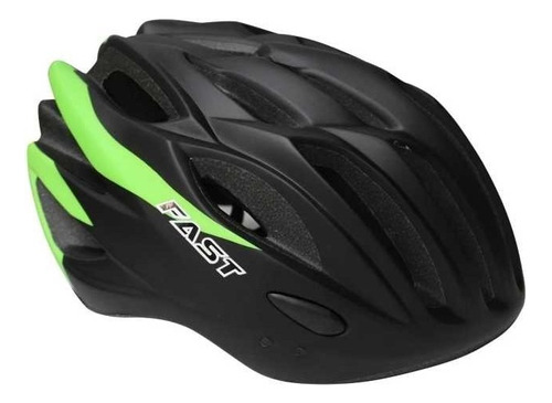 Casco Bicicleta Mtb Ciclismo Regulable Fast Color Negro Y Verde Talle L