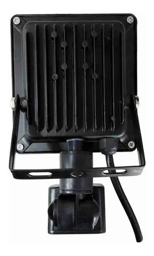 Refletor Holofote Com Sensor De Presença 10w - Dni 6038 Cor da carcaça Preto Cor da luz Branco-frio 127/220V