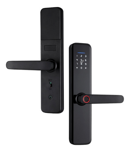 Puerta Compatible Con Cerradura Inteligente Con Manija De La