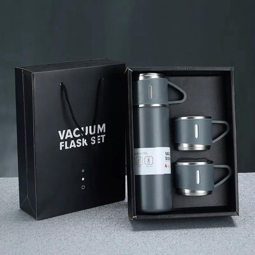 Conjunto Térmico De 500 Ml Para Água Quente/fria E 3 Copos C