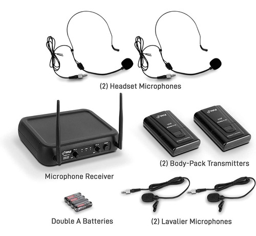 Pdwm2145 Microfono Inalambrico Doble Pyle Vh                