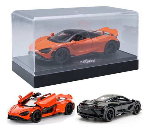 Mclaren 765lt Miniatura Metal Coche Con Expositor Acrílico