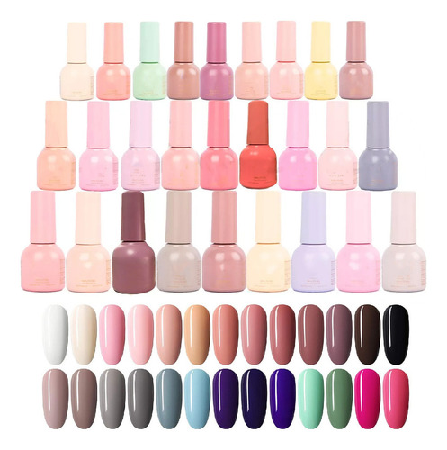 3pz Gel Semipermanente Uv/led Esmalte Uñas 10ml Colores Color Ab