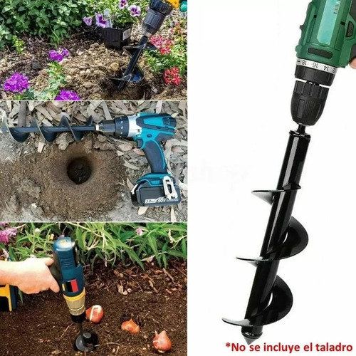 3 Brocas Ahoyador Plantar Jardín Para Taladro Común