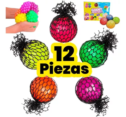 GENERICO Pack 12 pelotas antiestres colores