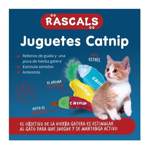 Juguete Gato Rascals Hierba Gatera Catnip X Mayor Petshop