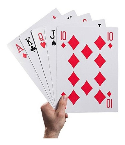 5x7 Jumbo Jugando A Las Cartas Giant Deck Poker
