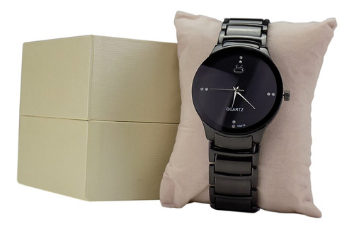 Kit Relógio Feminino Orizom Original Preto Caixa