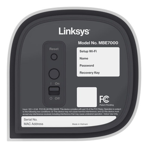 Router Linksys Velop Pro 7 Mbe7002 Tribanda Wifi 7 2 Nodos