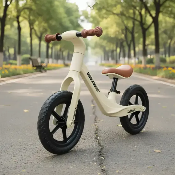 Bicicleta Equilíbrio Nylon Aro 12 Pneu Eva - Beezee R329 Off-white