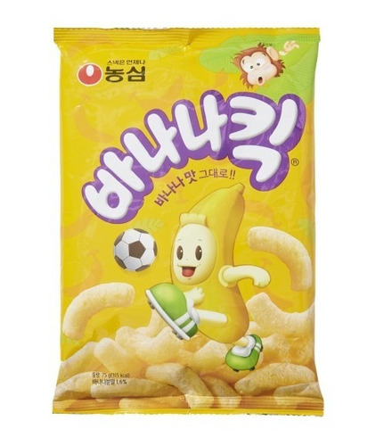 Botana Banana Flavored Snack, Nongshim, 45 G