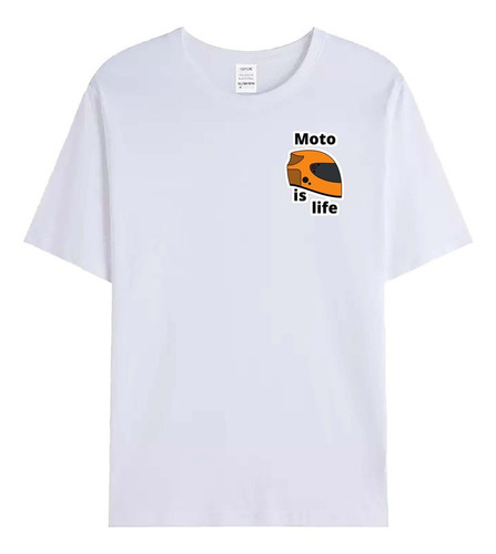 Remera Blanca De Algodón Logo Motos R150