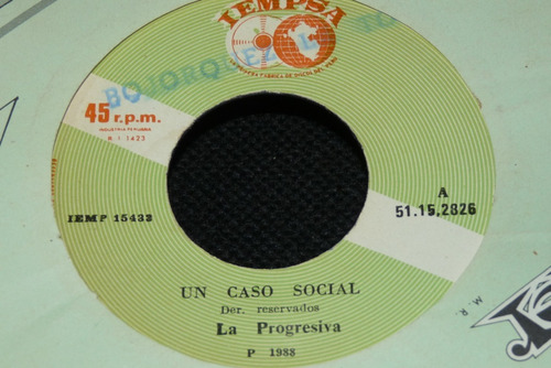 Jch- La Progresiva Un Caso Social  Salsa Peru 45 Rpm