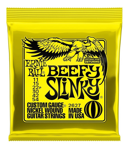 Set De Cuerdas Ernie Ball Beefy Slinky 11-54 Para Guitarra