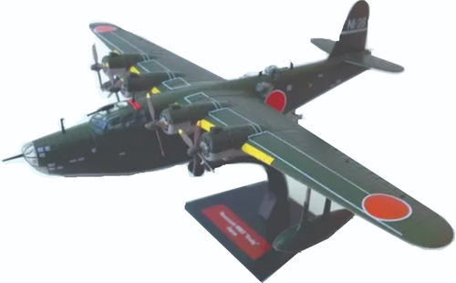 Miniatura Avião Bombardeiro Kawanishi H8k2 Emely Japan 1:144
