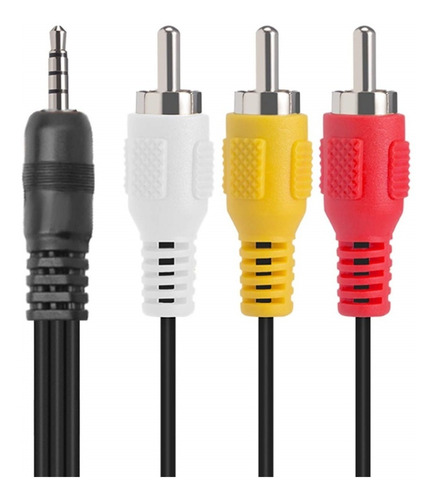 Cable Audio Vídeo Componente Plug 3,5 Mm 3 Rca Av 1.2 Metros