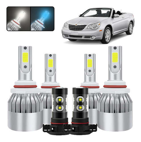 Kit De Focos Led 9005 9006 5202 Para Chrysler Sebring 2010