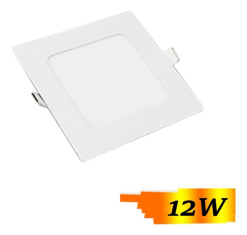 Lampara 12w Led Panel Cuadrada Empotrar 