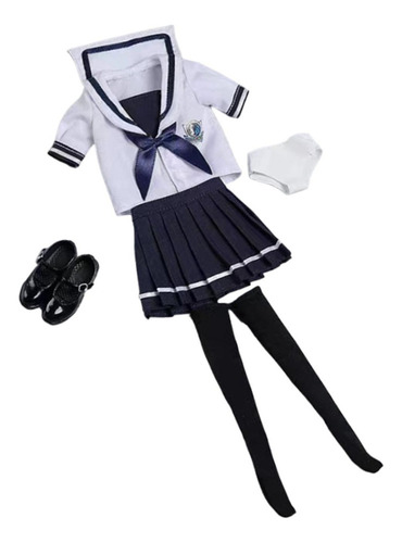 Traje De Uniforme De Colegiala A Escala 1:6, Ropa Para