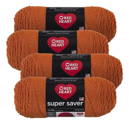 Red Heart Super Saver Yarn (paquete De 4 Madejas De 7 Onzas)