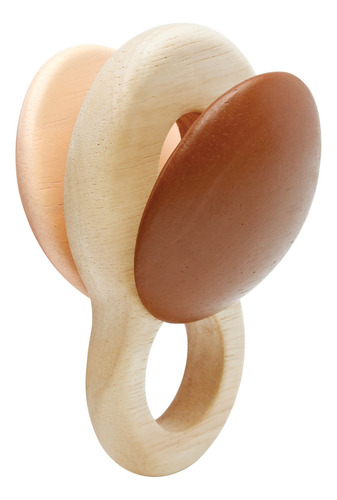 Plantoys Sonajero Castañuela Color Marrón Claro Diseño Pastel