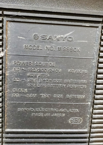 Antiguo Equipo De Audio Sanyo Modelo M9990k (Usado)