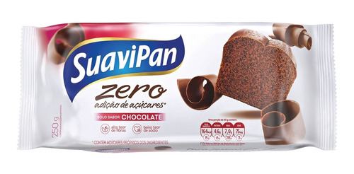 Bolo Sobremesa Zero Açúcar 250gr Sabor Chocolate Suavipan