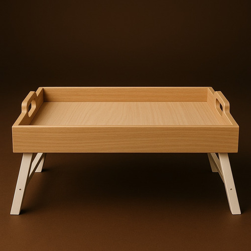 Bandeija Mdf Com Pés Dobrável Café Da Manhã Na Cama 45x30cm
