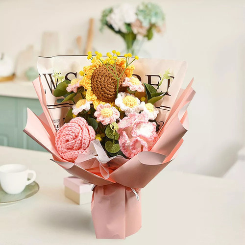 - Ramo De Flores Completo De Ganchillo, Ramo De Flores