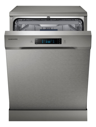 Lavavajillas Samsung Dw60m6050fs 14 cubiertos 7 programas gris