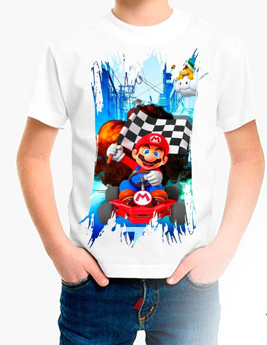 Polera Super Mario Familiar 100%algodón Pelicula Gamer C-644