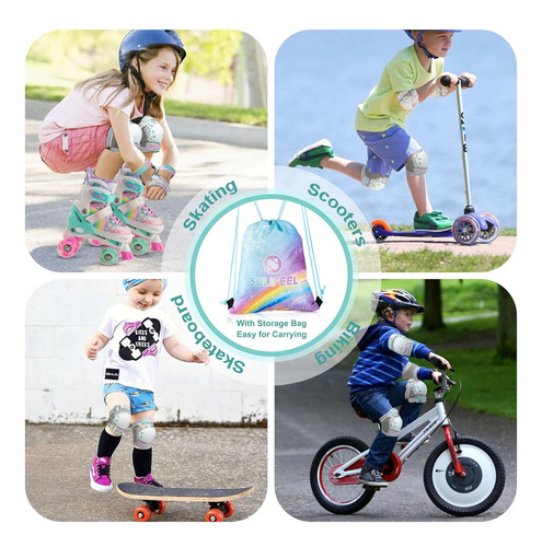 Rodilleras De Unicornio Arcoíris Para Niños, Rodilleras, Cod
