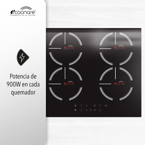Imagen 2 de 6 de Parrilla eléctrica Ecocinare Cook-04 negra