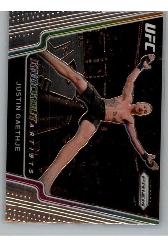 2021 Panini Prizm Ufc Knockout Artists 19 Justin Gaethje Tar