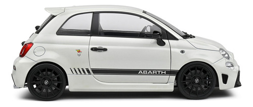 Miniatura Fiat 500 (f595) Abarth 2022 Branco Ghiaccio 1:18 Solido