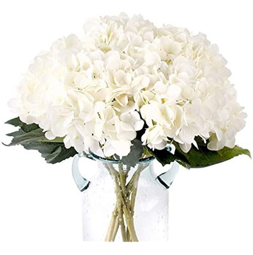 Jyihope Flores Blancas Falsas Hortensias Artificiales Ramos 