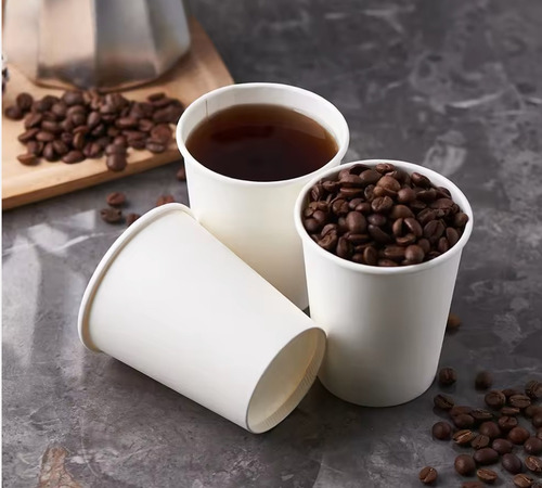 Vaso De Carton Para Café Encerado Biodegradable 4 Oz 50 Pz Color Blanco