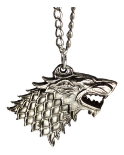 Imagen 4 de 4 de Collar Stark Dije Lobo Game Of Thrones Juego De Tronos Snow