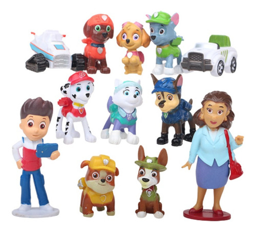 12 Figuras Decorativas Navideñas Paw Patrol 2ª Generación