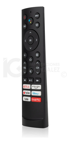Control Remoto Compatible Con Pantallas Hisense Android Tv Erf3b90h Con Botón De Acceso Rápido Para Netflix YouTube Disney+ Google Play Prime Video Incluye 4 Pilas Divitech® Aaa