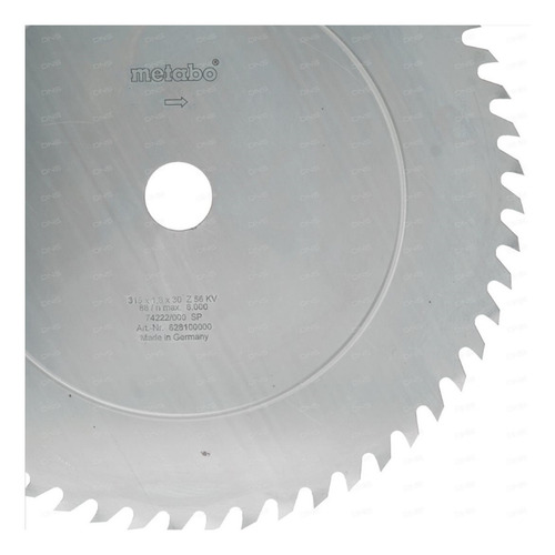 Hoja Disco De Sierra 315x30 Mm 56 Dientes Kv Aleman Metabo